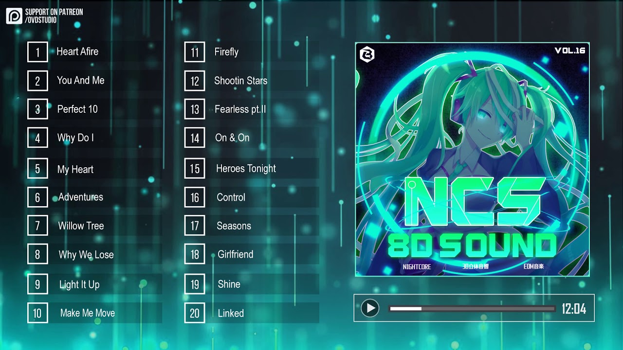 NCS'8D 环绕音| 8D Audio & Nightcore Gaming NCS Mix ✔️