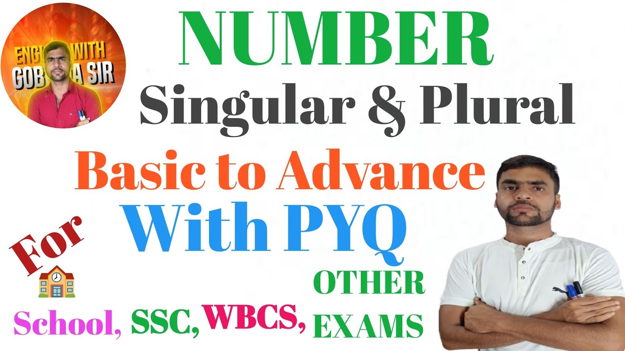  Singular and Plural // Number in English Grammar // Basic to Advance with PYQ