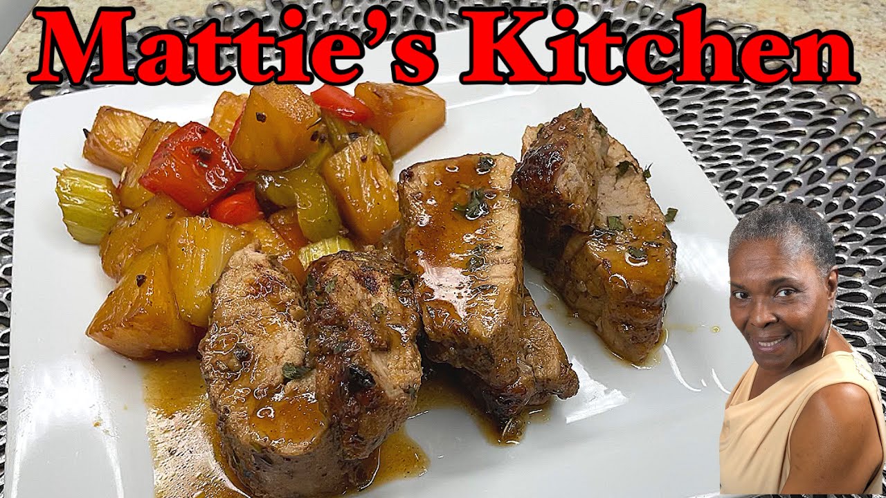 Delicious Pork Tenderloin Recipe with Pineapple Apples  and  Pineapple Juice | Matties Kitchen