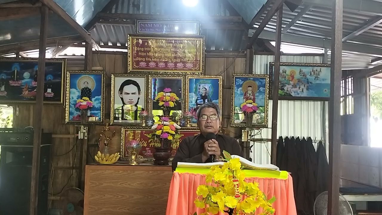 Ba huynh đệ phụng ngâm sắm giảng Đức thầy Long điền chợ mới An Giang nam Mô A Di Đà 
