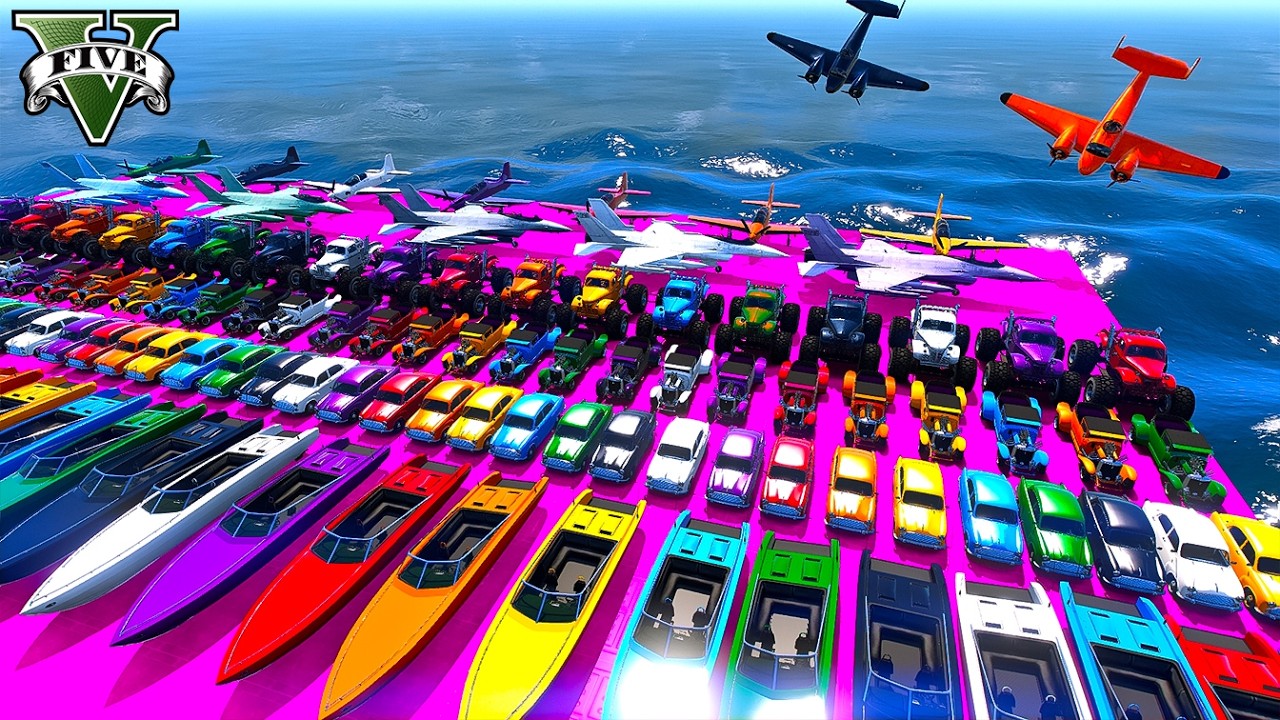 GTA 5 Mega Ramp Superhero Racing Battle | Trevor and Spider-Man Extreme Car Jump Challenge