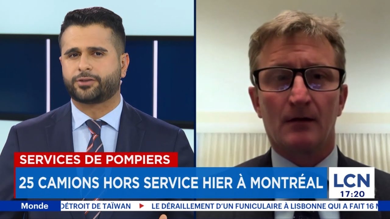Services de pompiers: 25 camions hors service hier à Montréal - entrevue avec Chris Ross