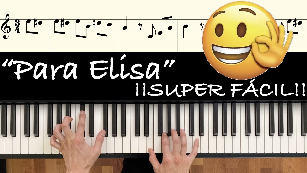 Para Elisa (SUPER FÁCIL) + Partitura gratuita [Tutorial para piano]