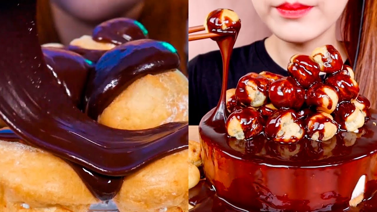 ASMR TOO MUCH chocolate NUTELLA eating | mukbang compilation part #2