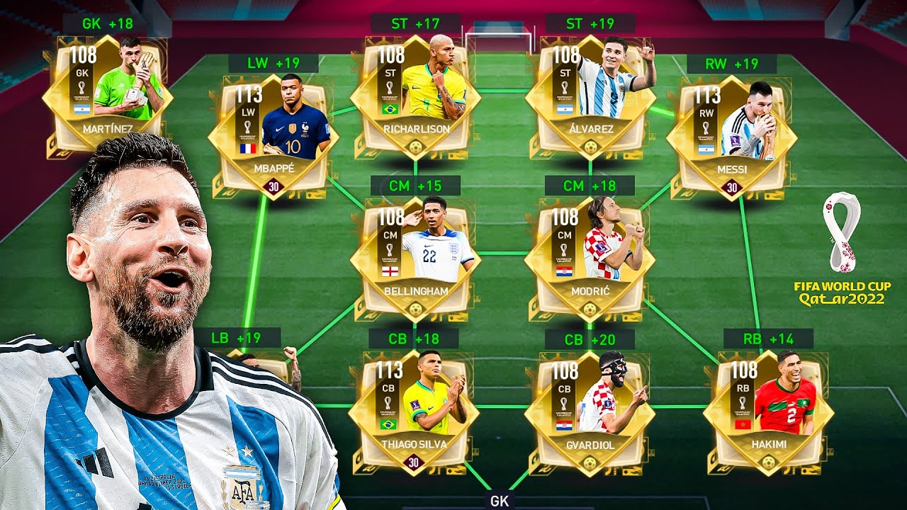 I Built Full World Cup TOTT (Team Of The Tournament) Squad - FIFA Mobile 23