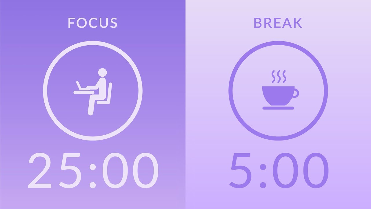 25/5 Pomodoro Timer | No Music 🔔 Bell Only | 2-Hour Study With Me for Deep Focus 💜
