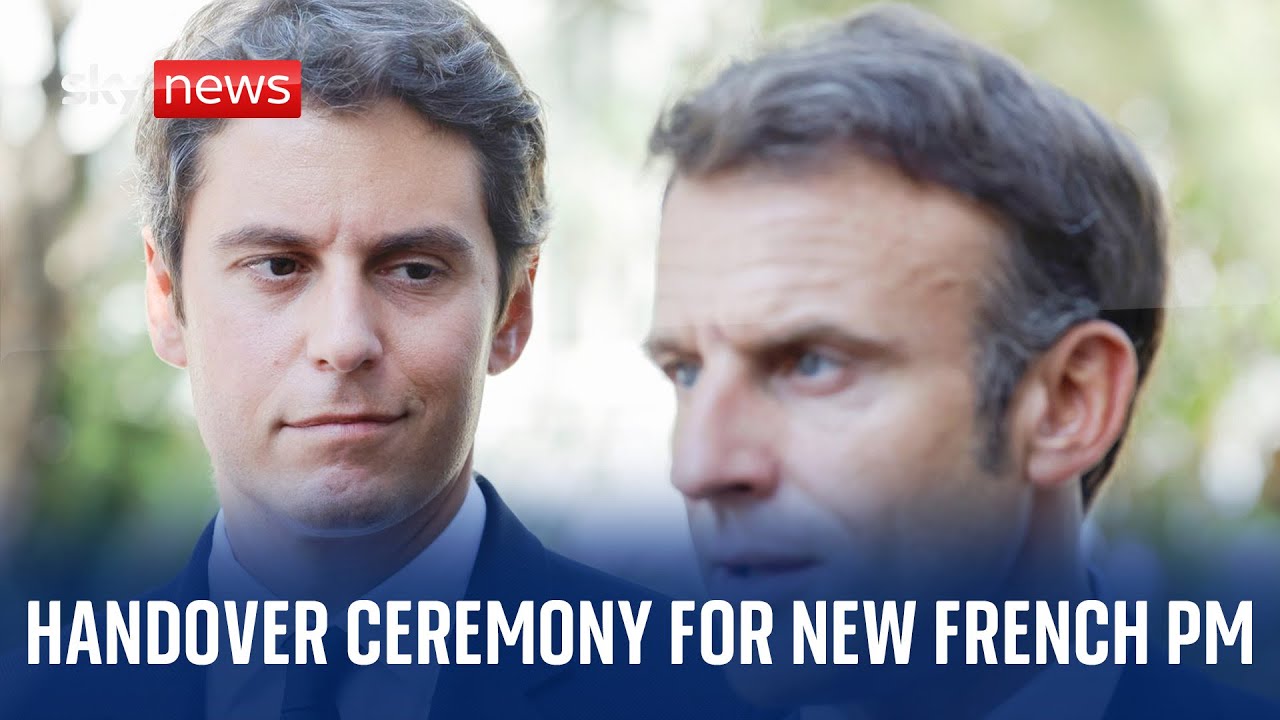 Handover ceremony for new Prime Minister of France Gabriel Attal