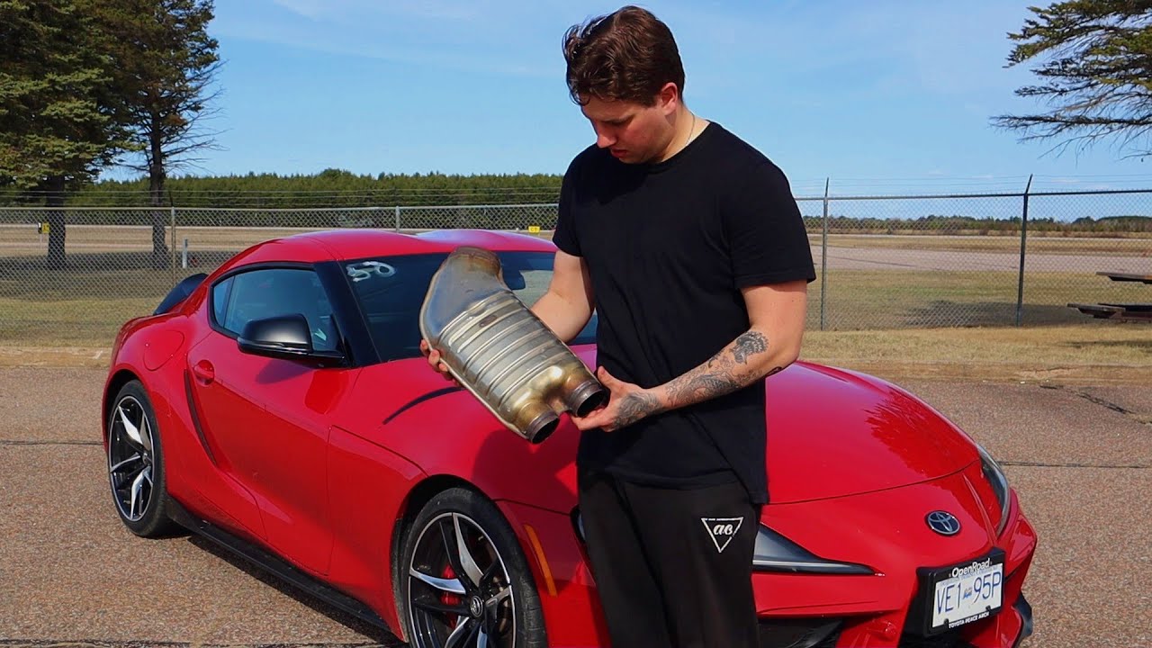 2022 A90 Supra Catless Downpipe & Resonator Delete (Sounds Perfect)