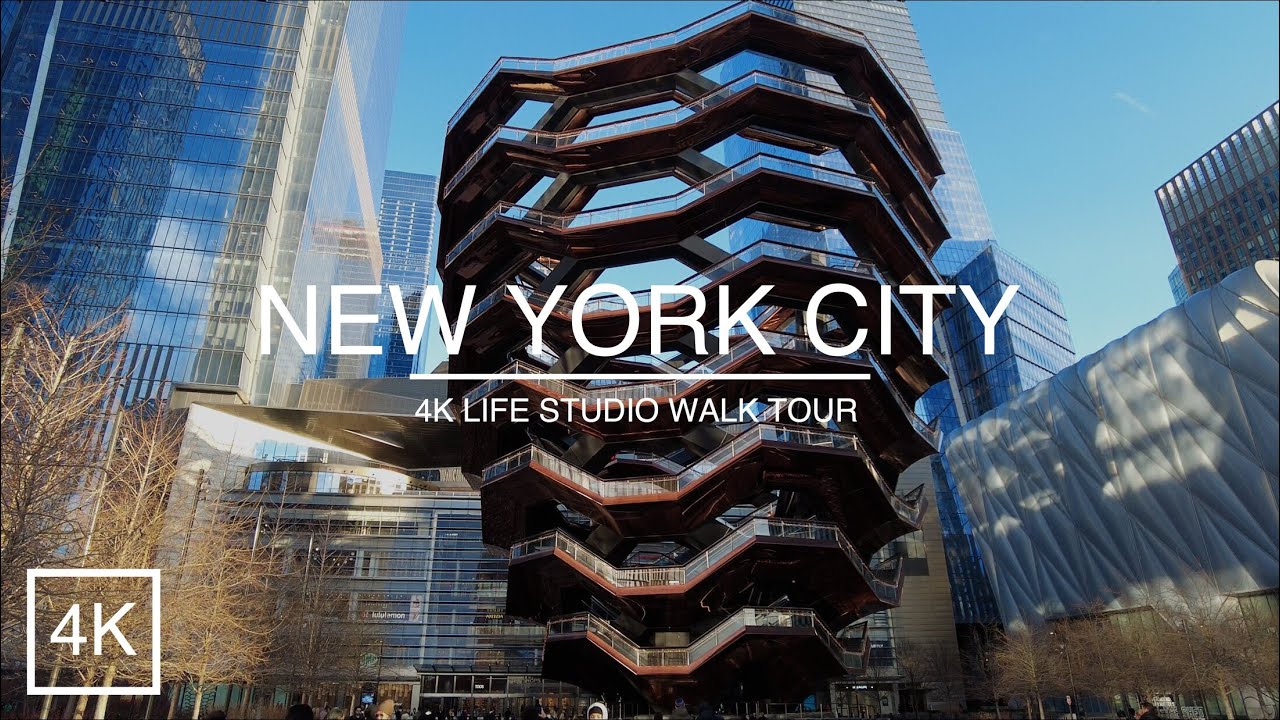 4K Walking Tour | New York City Manhattan Korean Town Empire State Building Vessel Walk Tour