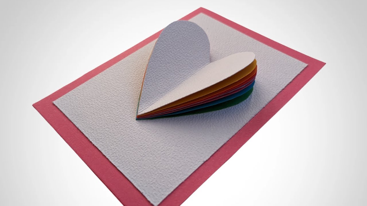 3D Herz Karte basteln - Valentinskarte basteln - DIY Geschenke