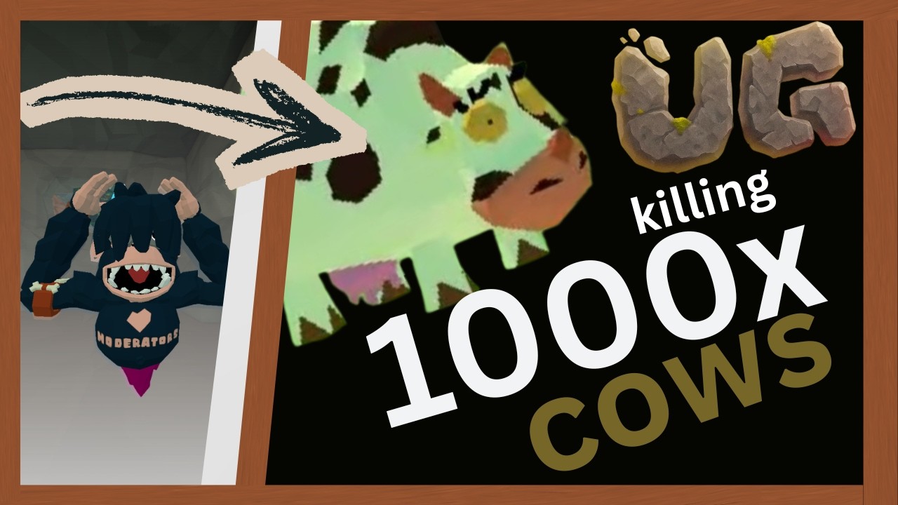 killing 1000 cows in UG! #ug #vr #challenge