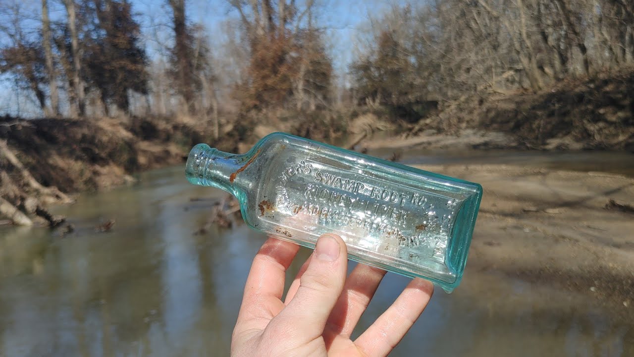 Walking Creek reveals old antique bottles