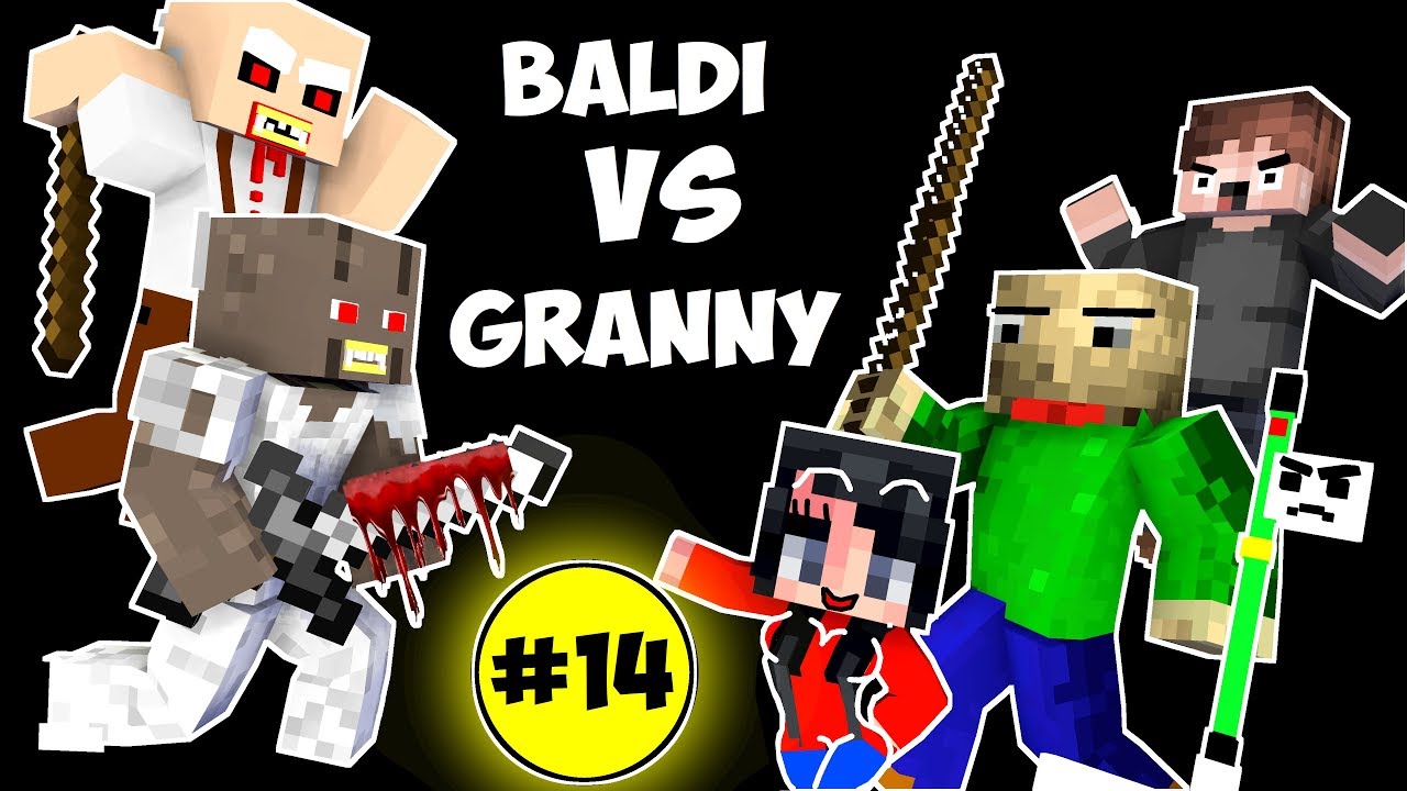 Monster School : BALDI'S BASICS VS GRANNY CHALLENGE PART 14 - Minecraft Animation