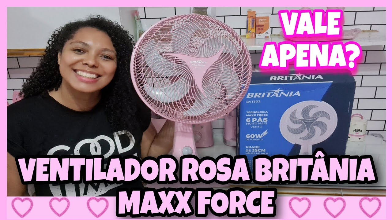 RESENHA VENTILADOR ROSA BRITÂNIA MAXX FORCE 🩷 VALE APENA❔️