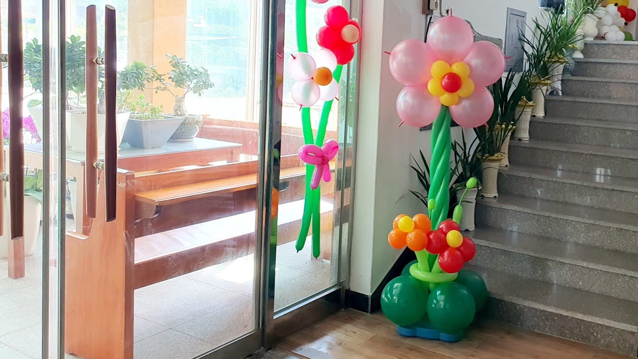 [엄마의풍선아트][풍선기둥꽃장식]Balloon Flower decoration