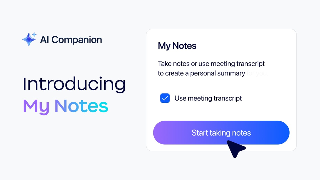 Introducing My Notes from Zoom: The AI Note Taker for Zoom Meetings