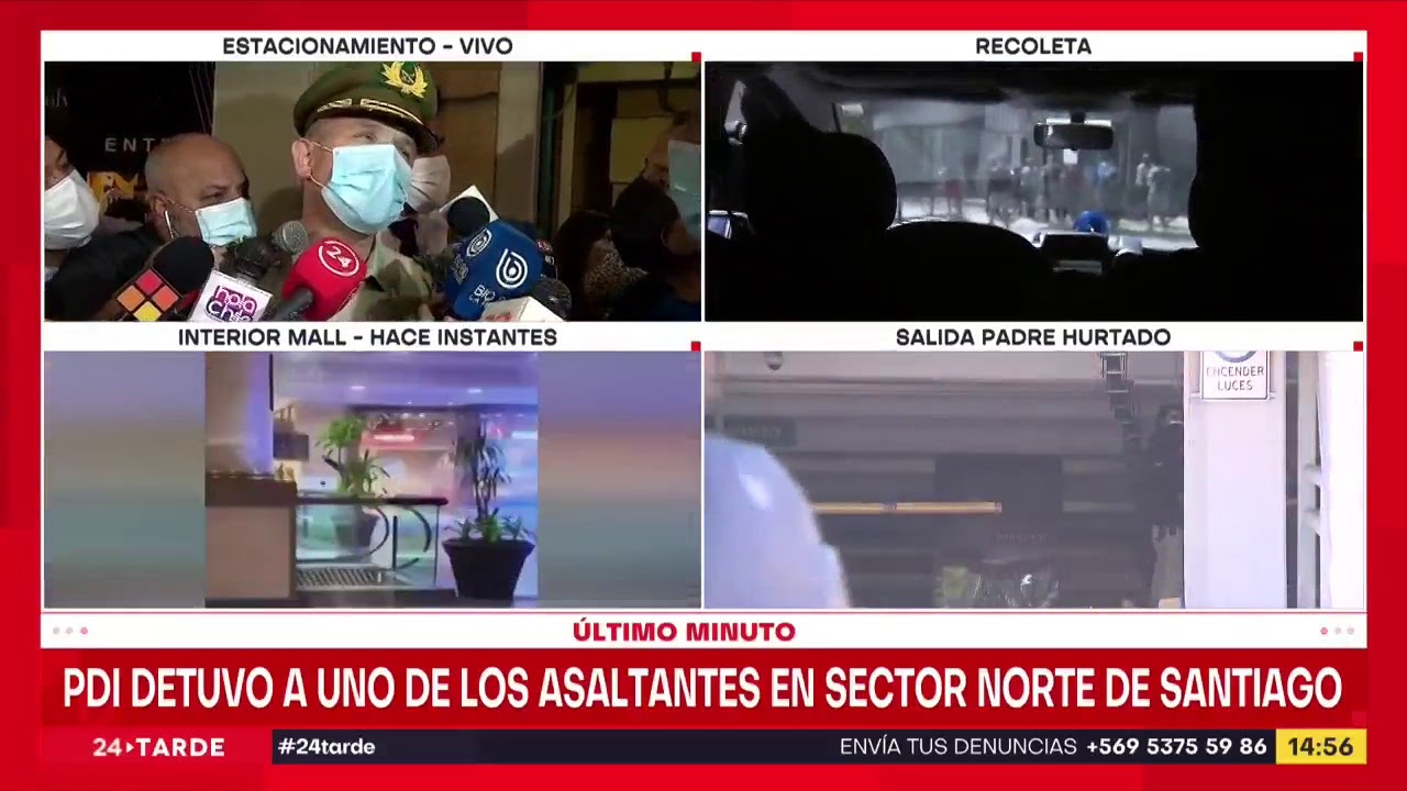 Intenso operativo tras asalto en Mall Alto Las Condes