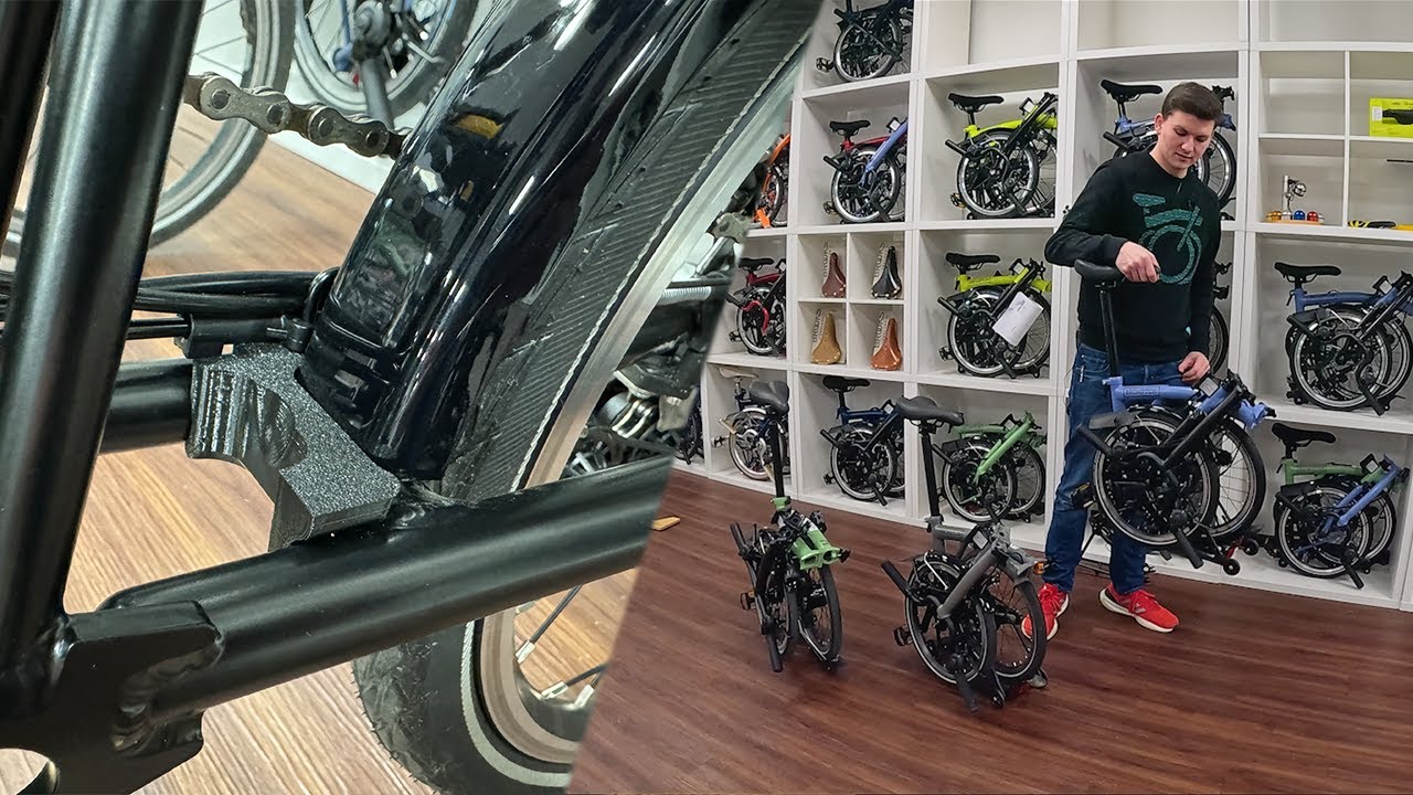 Brompton Early Stop | Alle Stahl Brompton falten wie eine P Line dank neuer Hinterbauarretierung!