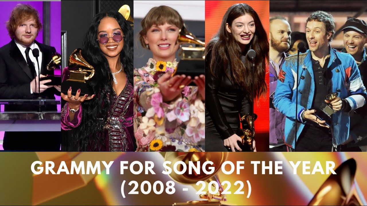 GRAMMY SONG OF THE YEAR WINNERS AND NOMINEES SINCE 2008