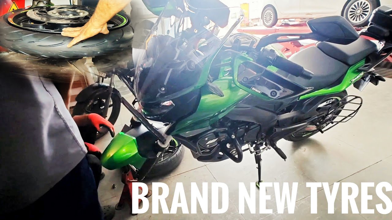 Brand new TYRES for my DOMINAR 400 || Fork oil changed