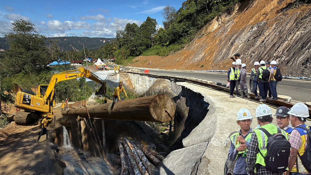 AMBLAS BERTAMBAH‼️PEMANCANGAN KAYU SEOLAH PERCUMA SELAMA SALURAN AIR 💦 TIDAK DIPERBAIKI !!