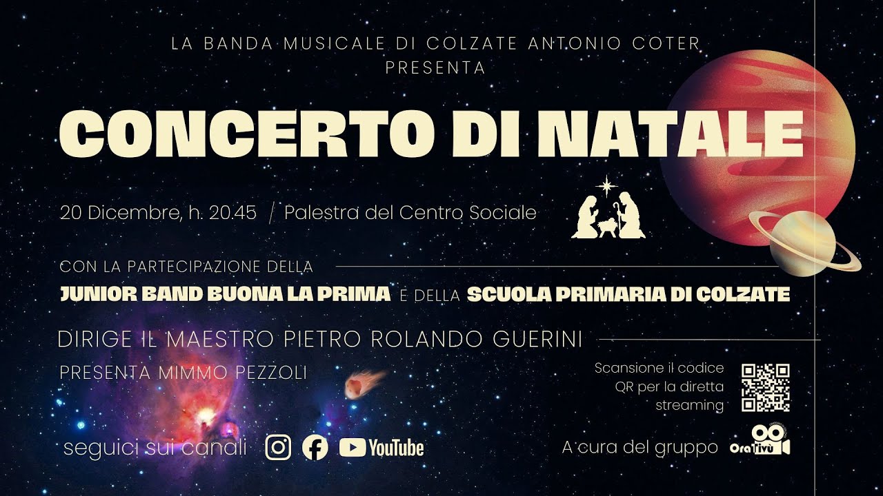 ℂ𝕠𝕟𝕔𝕖𝕣𝕥𝕠 𝕕𝕚 ℕ𝕒𝕥𝕒𝕝𝕖 𝟚𝟘𝟚𝟝 - 𝘀𝗮𝗯𝗮𝘁𝗼 𝟮𝟬 𝗱𝗶𝗰𝗲𝗺𝗯𝗿𝗲 ore 𝟮𝟬:𝟰𝟱