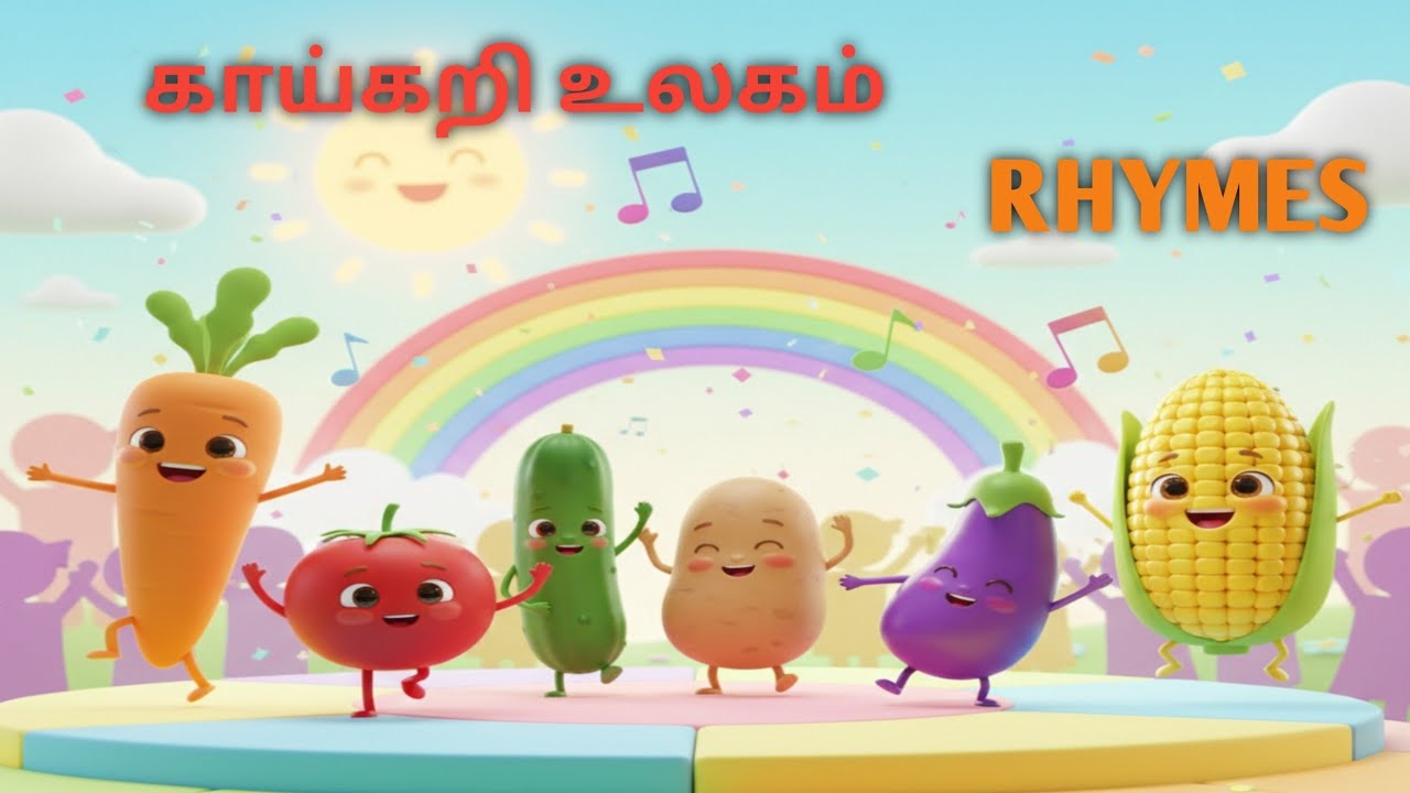 காய்கறி ரைம்ஸ் | Kids Tamil Rhymes | Vegetables Song in Tamil