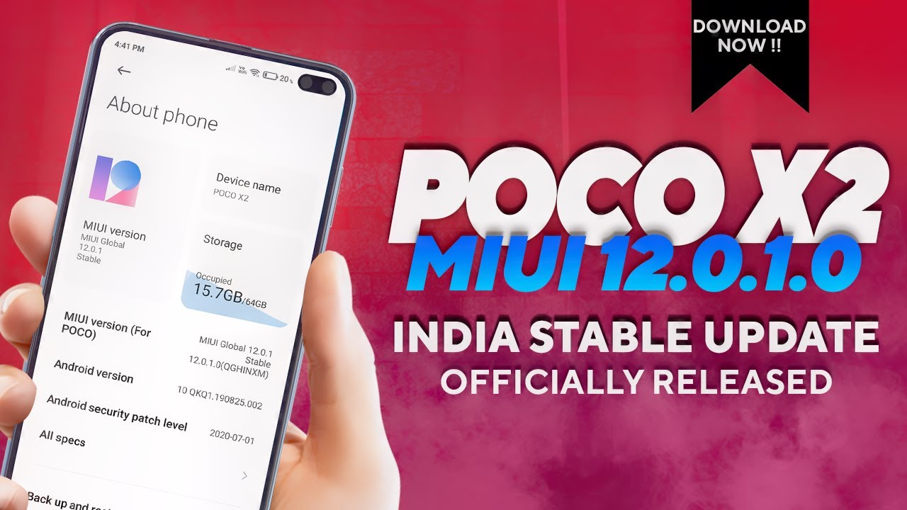 [DOWNLOAD] POCO X2 MIUI 12.0.1.0 India Stable Update Released | Features and Change Logs
