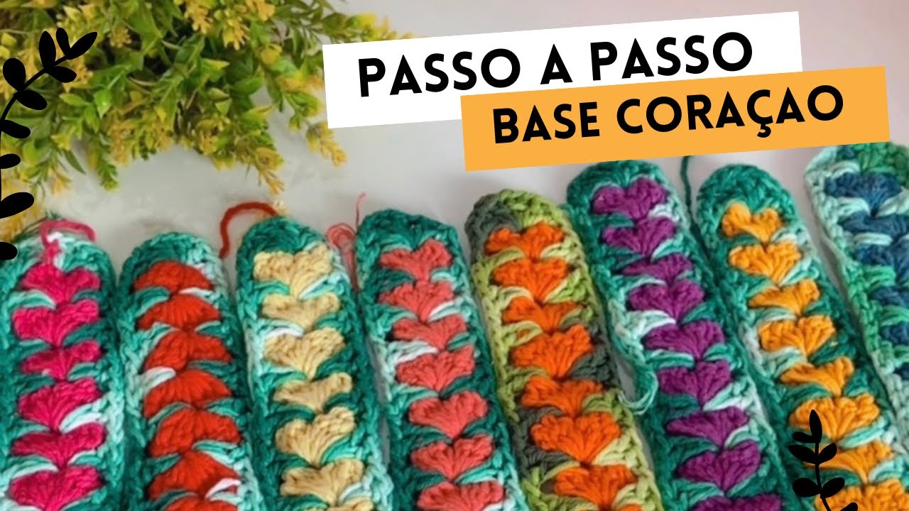 PASSO A PASSO - base coração para tapete 