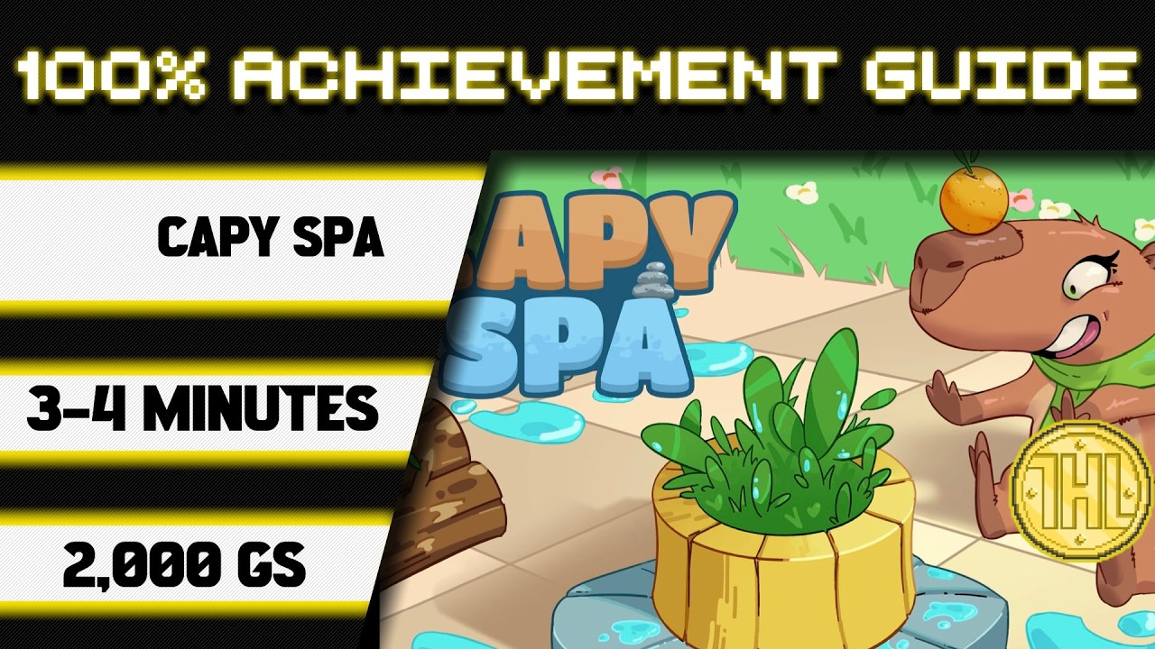 Capy Spa 100% Achievement Walkthrough * 2000GS in 3-4 Minutes *