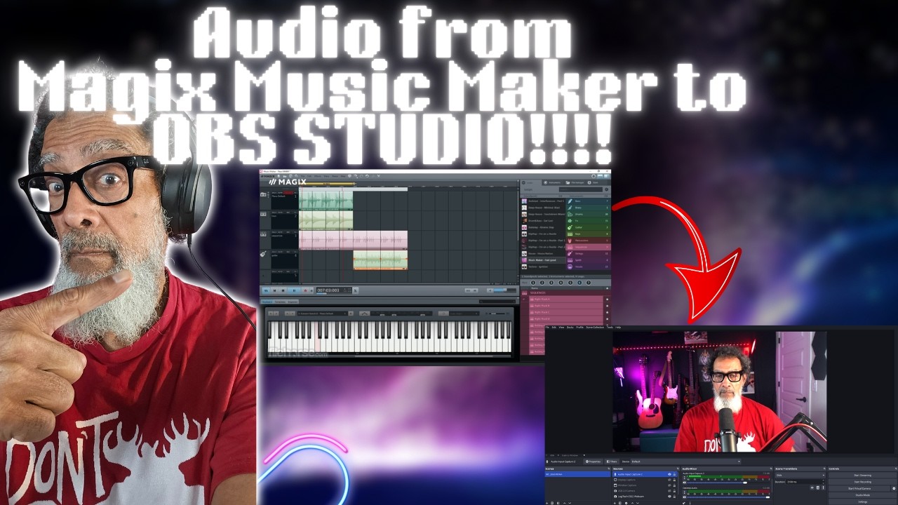 HOW TO GET AUDIO FROM MAGIX MUSIC MAKER TO OBS STUDIO FOR AUDIO AND VIDEO PRODUCTIONS