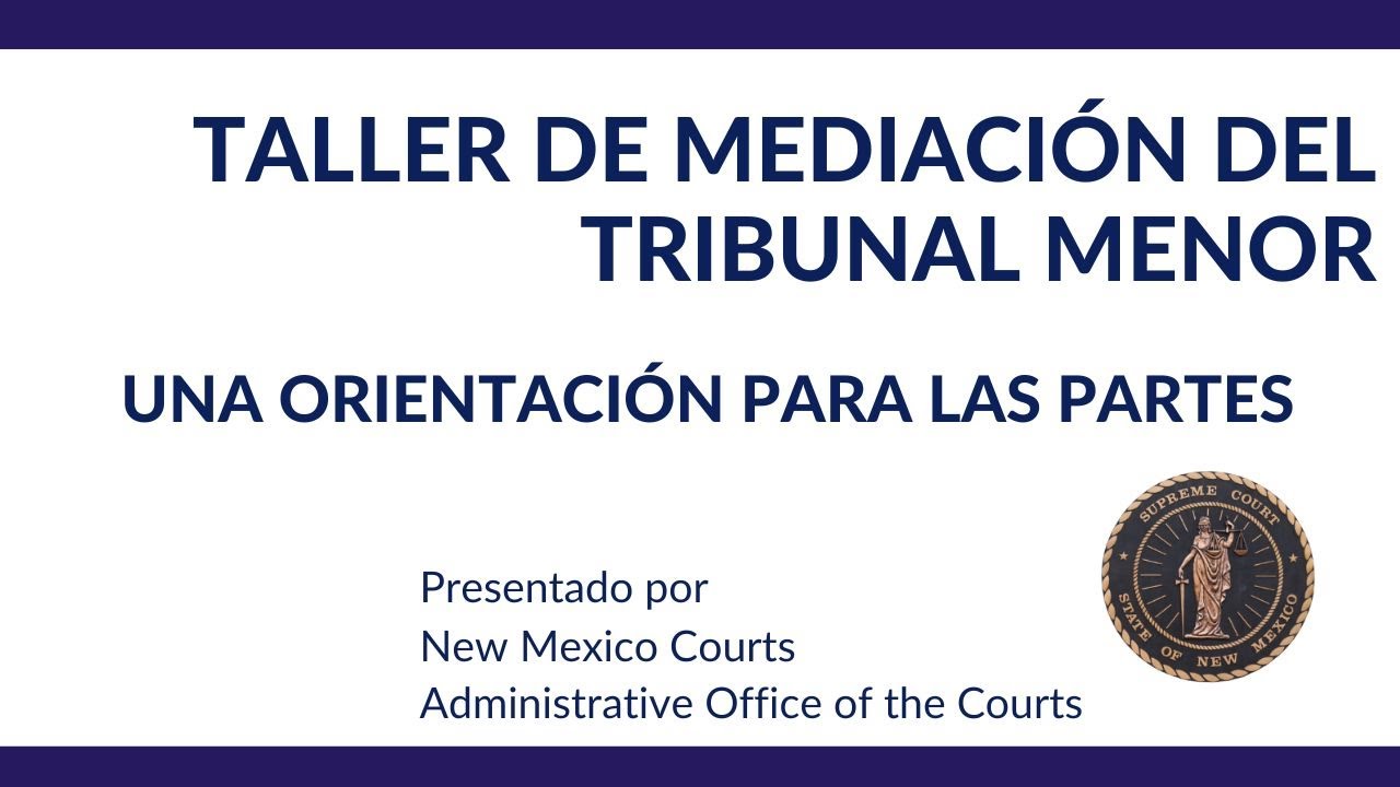 Magistrate Court Mediation Program Orientation Video for Parties in  Spanish