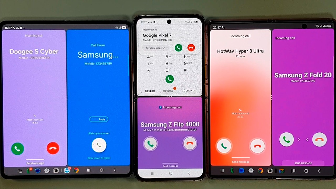 incoming call& double fake call at the same time samsung galaxy zfold 4 samsung zfold2 samsung zflip