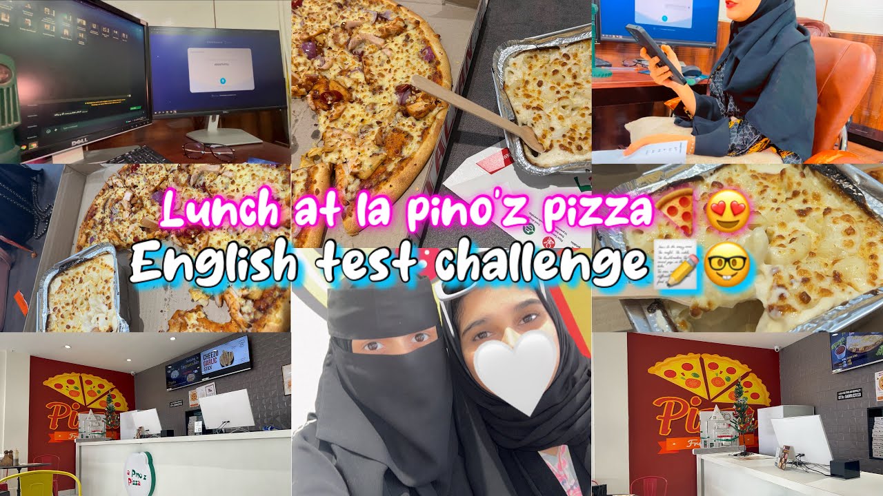 Lunch at La pino'z pizza🍕😍 |English test challenge📝🤓|Muskaan's little galaxy❤️🌷