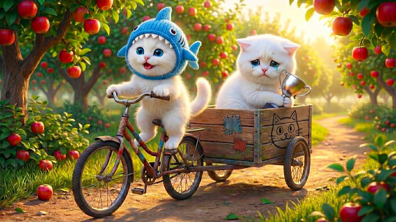 Poor Kitten Help Mama Cat Comeback With Old Bicycle vs Bad Fox | Cats Videos AI Heartwarming Story