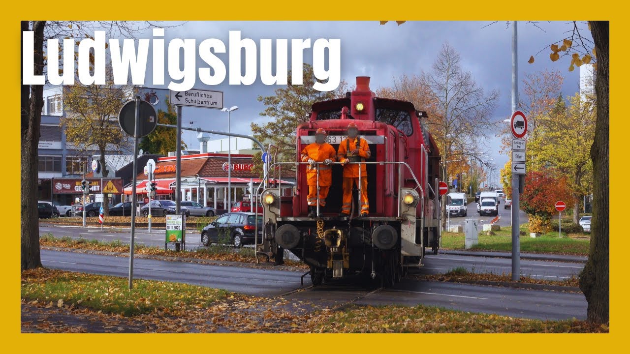 [4K UHD] Industriebahn Ludwigsburg - Bahnverkehr #8