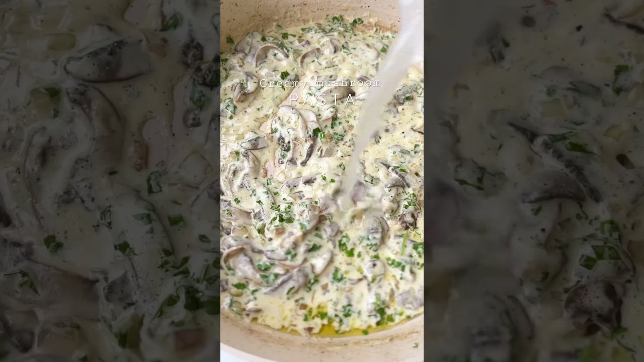 Creamy mushroom pasta - recipe in the comments #shorts