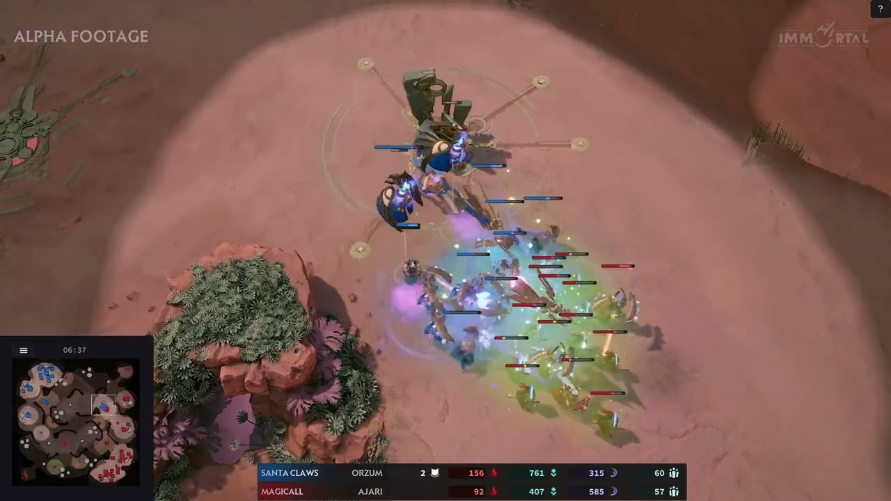 Magicall vs Santa on August playtest build! Immortal: Gates of Pyre.