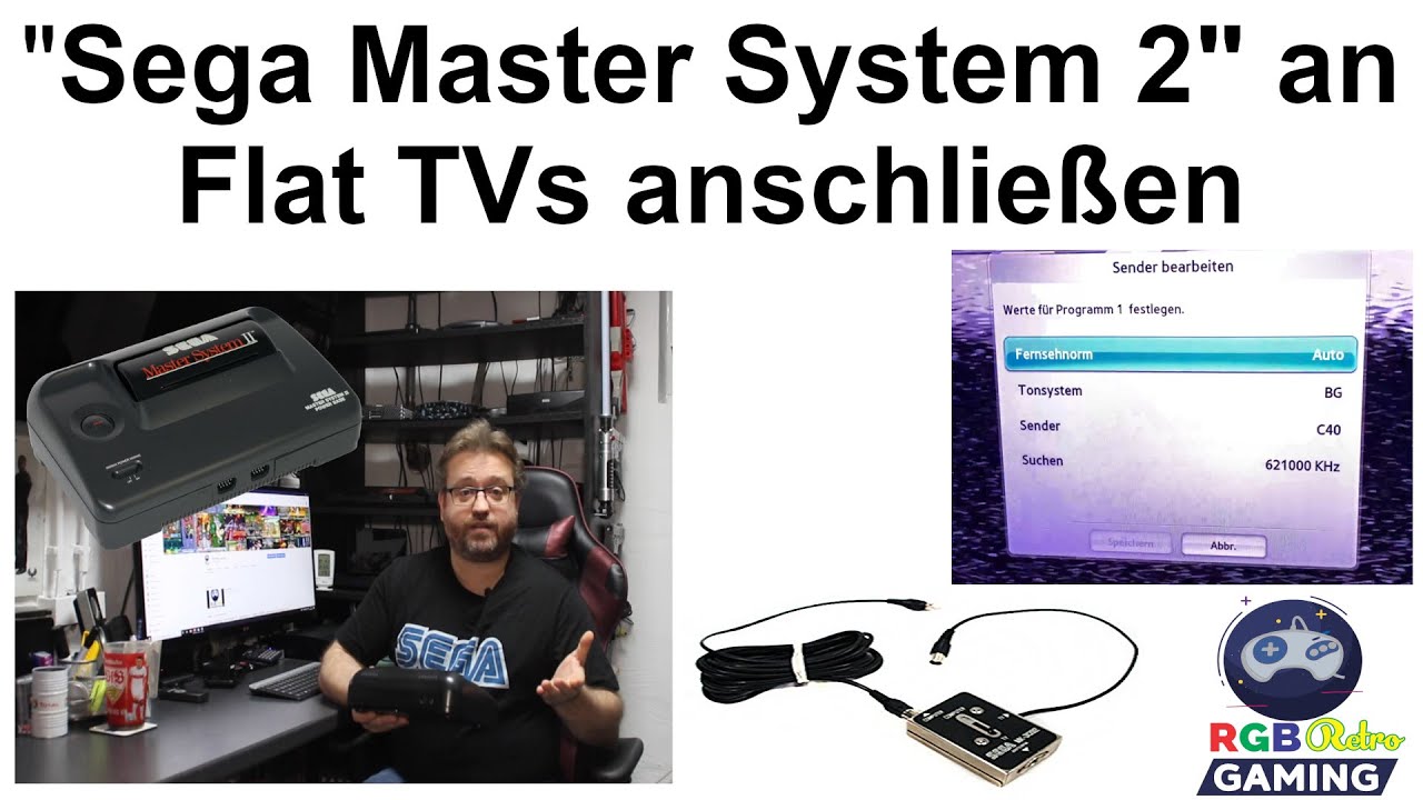 Sega Master System 2  an moderne Flat TVs anschließen