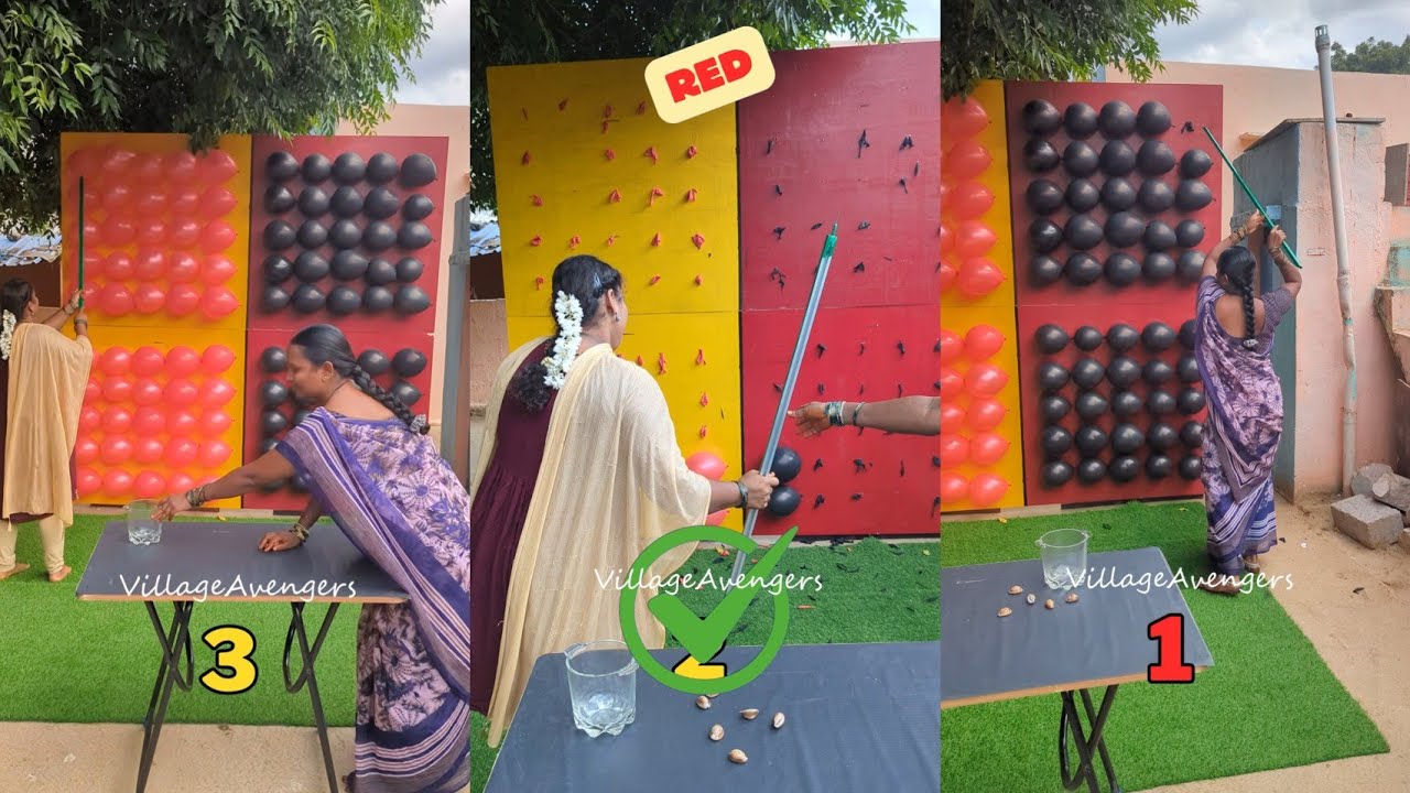 Pop the balloons challenge  || Village Avengers