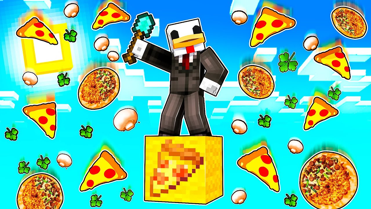 SOPRAVVIVO SOPRA UN SOLO BLOCCO DI PIZZA - MINECRAFT ITA