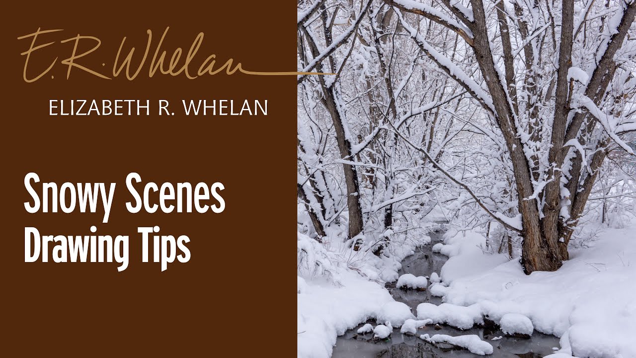 Snowy Scenes Drawing Tips - artist Elizabeth R Whelan