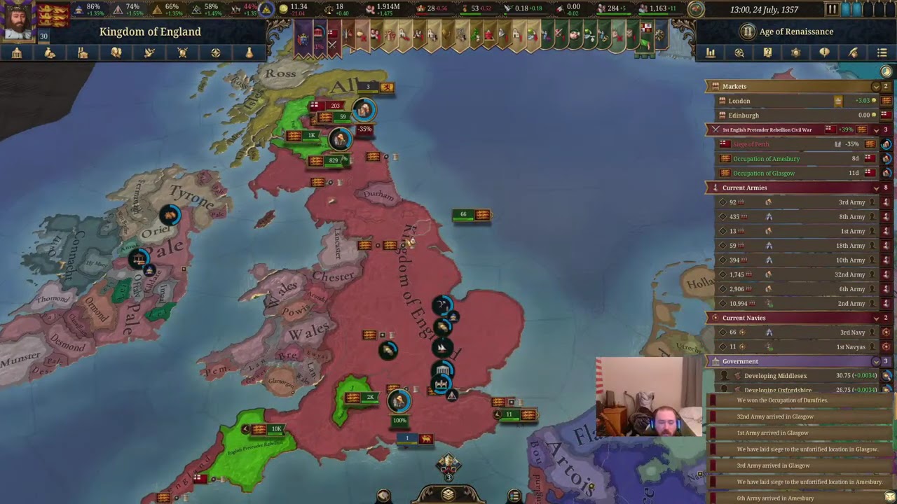 EU5 Tall England: Hiring Mercs to Fund the Perfect British Isles Empire! #JAEGaming101