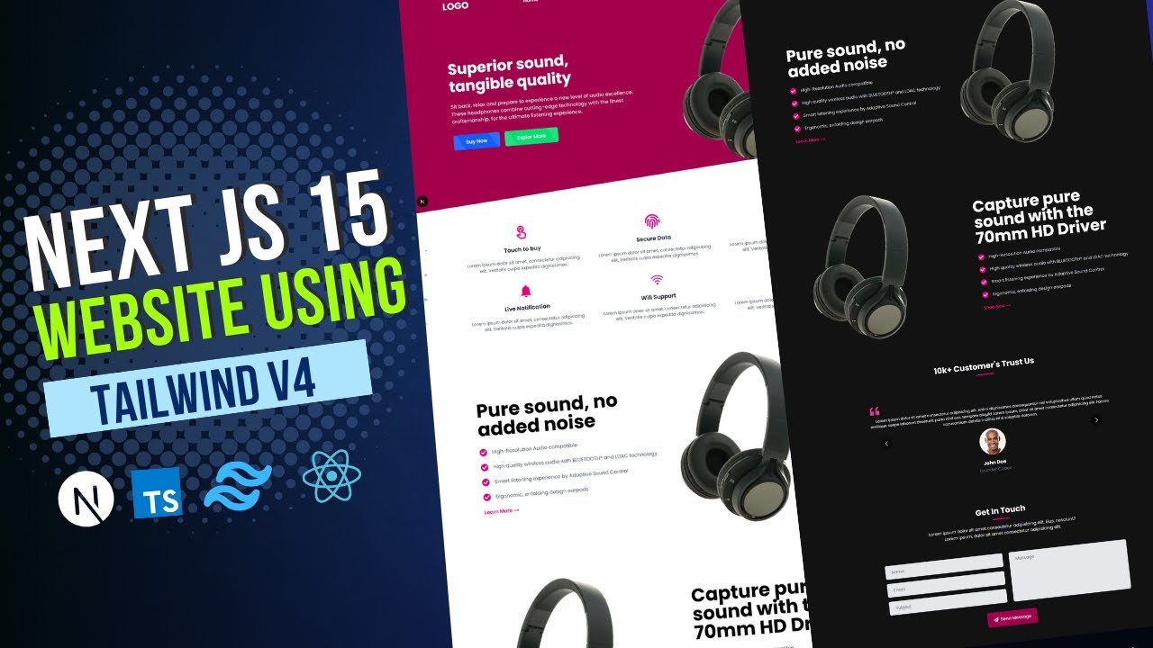 Build a Next.js 15 Product Landing Page with Tailwind v4 & TypeScript