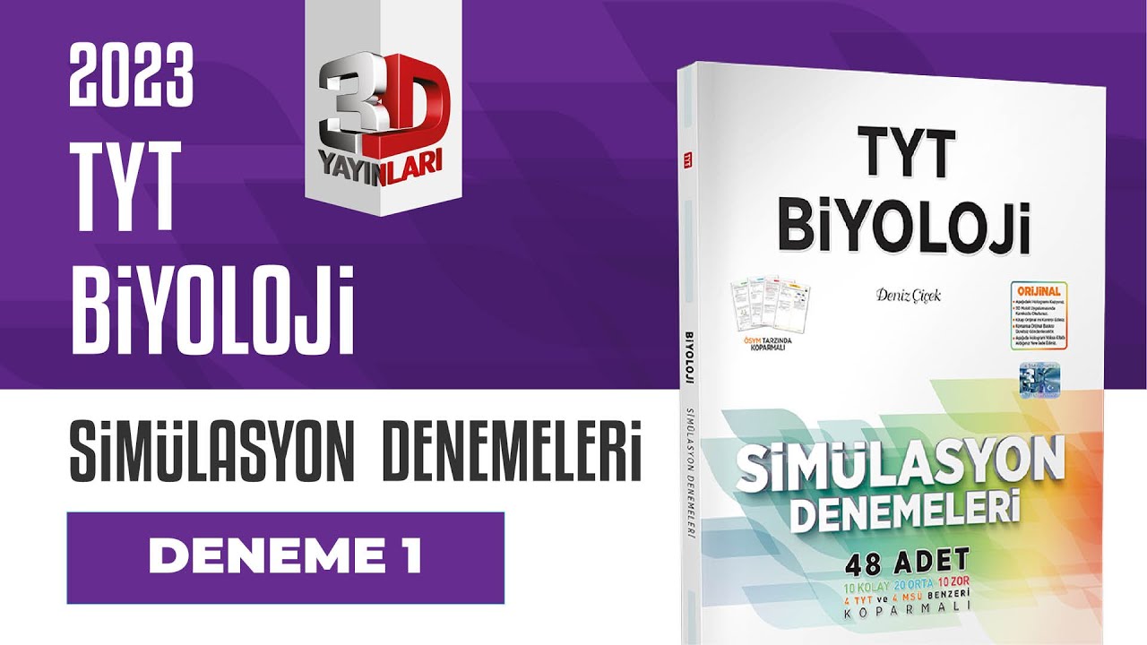 TYT Biyoloji Simülasyon Denemeleri Deneme 01 Soru Çözümleri