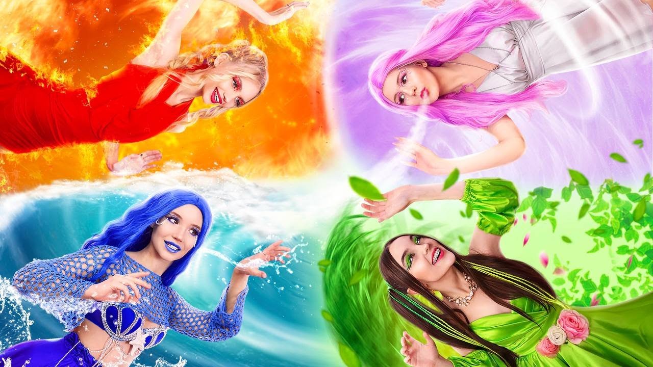 Fire, Water, Air and Earth Girl! 4 Elements and Good & Evil Balance