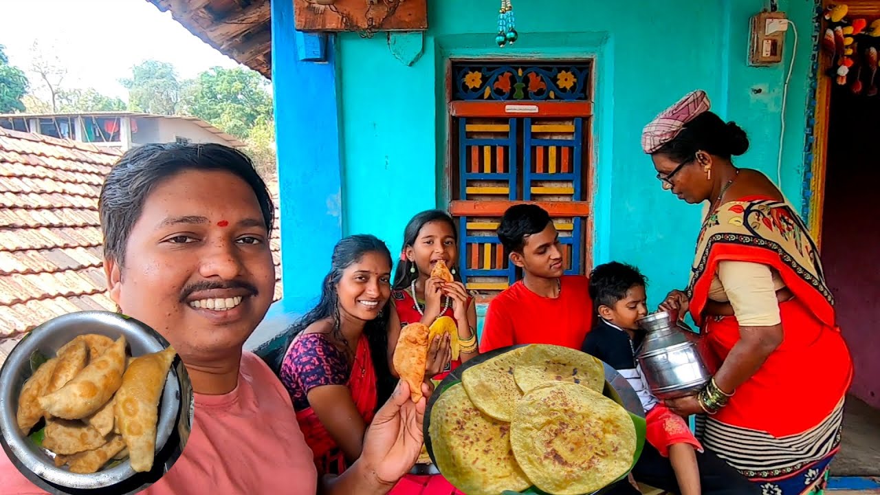 गोड्या सणाला अण्णा आला गावाला 🥰 | आम्ही घरी बनवल्या पुरणपोळ्या आणि करंज्या | S For Satish | Ambavali