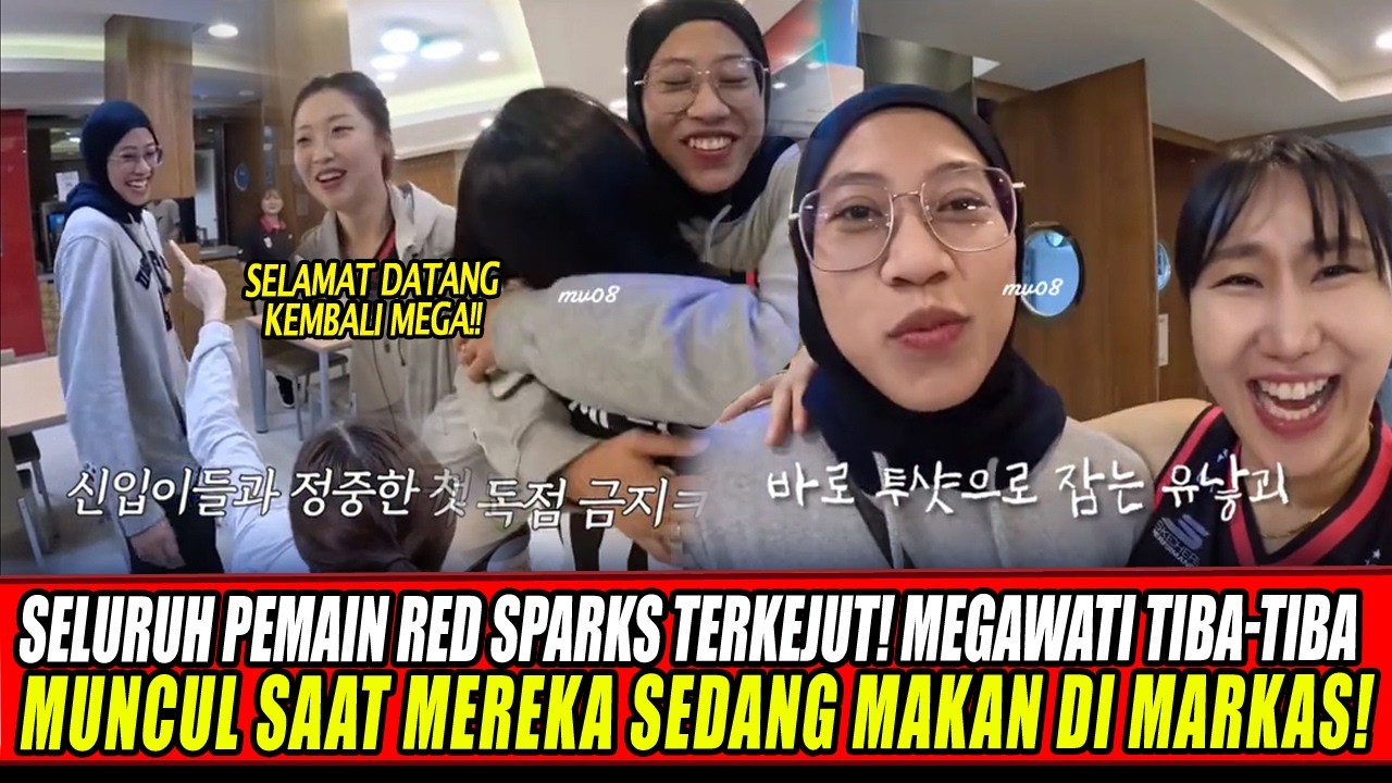 SELURUH PEMAIN RED SPARKS TERKEJUT🥰MEGAWATI TIBA-TIBA MUNCUL SAAT MEREKA SEDANG MAKAN DI MARKAS!