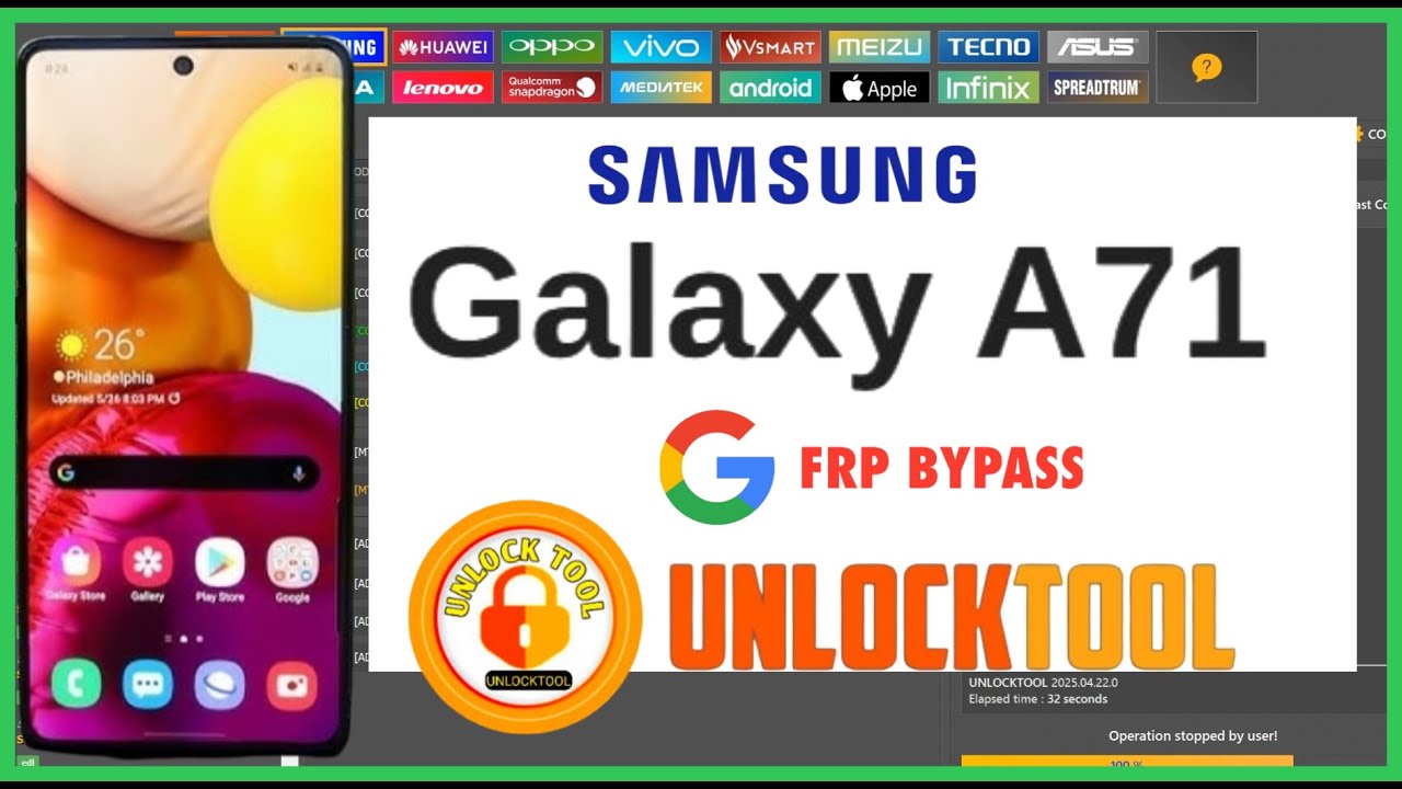 Samsung A71 Frp Unlock Tool