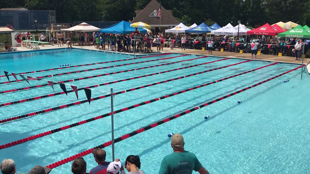 2018 Division 5 Divisionals: 13-14 Girls 50m Breast Heat 1
